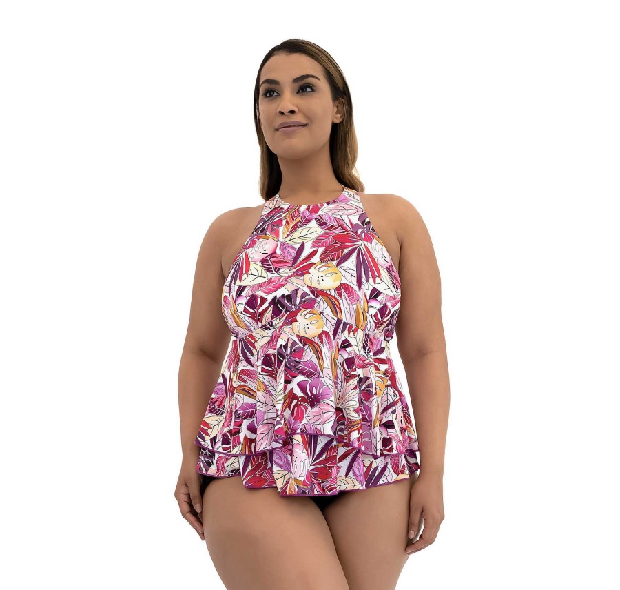 Siwmwear Fit4U Fit 4 Ur Hips Plus | Fit 4 Ur Hips Hi Neck 2 Tier Top Kapalua