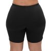 Siwmwear Fit4U Fit 4 Ur Thighs Plus | Fit 4 Ur Thighs Solid Extended Plus Size Bike Short Black