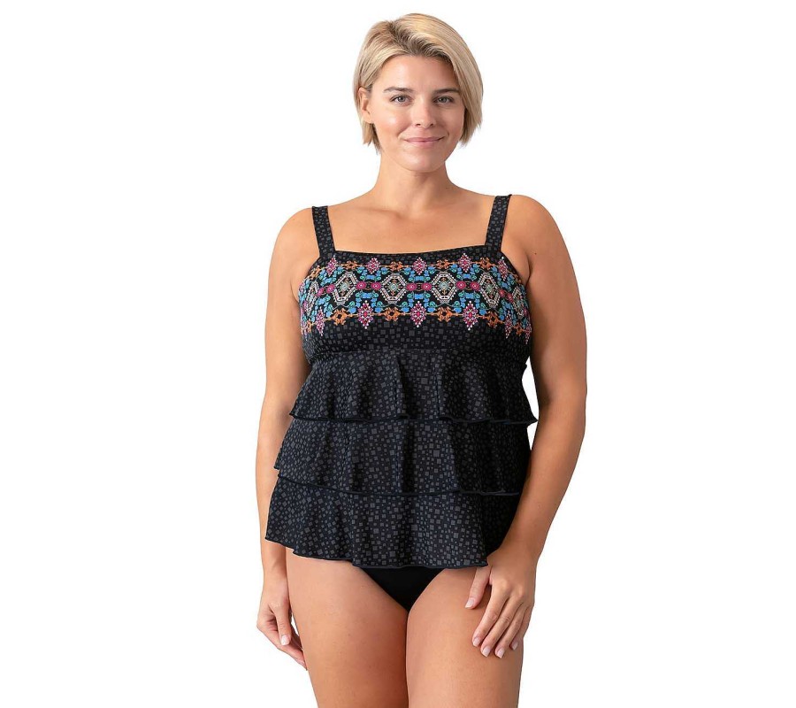 Siwmwear Fit4U Mastectomy | Fit 4 Ur Tummy Border Mastectomy 3 Tier Bandeau Top Maya