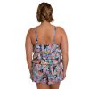 Siwmwear Fit4U Fit 4 Ur Hips Plus | Fit 4 Ur Hips 3 Tier V Hem Bandeau Romper Topaz