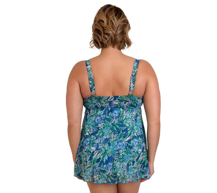 Siwmwear Fit4U Fit 4 Ur D'S & E'S Plus | Fit 4 Ur D'S & E'S Mesh Bandeau Flyaway Dress Tango