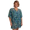 Siwmwear Fit4U Fit4All Plus | Fit 4 All Mesh V Neck Drawstring Cover Up Tango