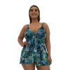 Siwmwear Fit4U Fit 4 Ur Thighs Plus | Fit 4 Ur Thighs Mesh V Neck Flyaway Dress Palms