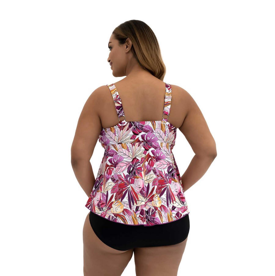 Siwmwear Fit4U Fit 4 Ur D'S & E'S Plus | Fit 4 Ur D'S & E'S Flared V Hem Top Kapalua