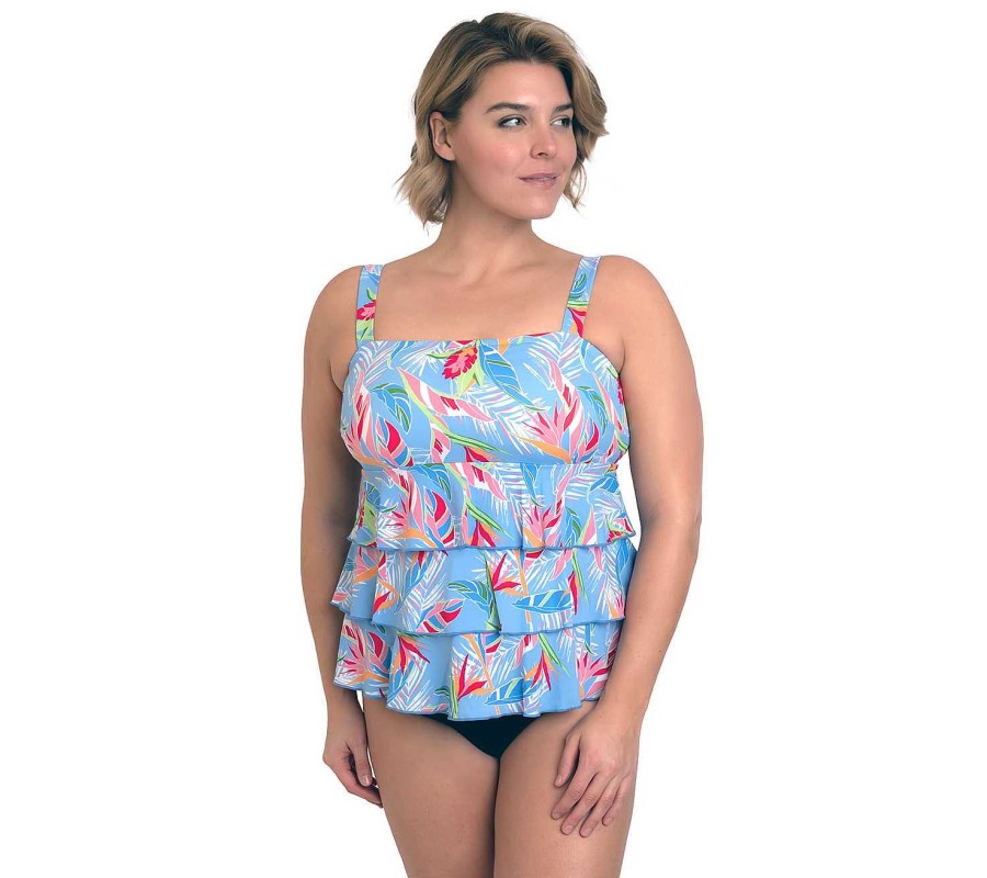 Siwmwear Fit4U Mastectomy | Fit 4 Ur Tummy Mastectomy 3 Tier Bandeau Top Dawn