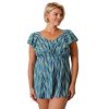 Siwmwear Fit4U Fit 4 Ur Thighs Plus | Fit 4 Ur Thighs Sleeved Surplice Empire Dress Lexi