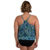 Siwmwear Fit4U Fit 4 Ur Tummy Plus | Fit 4 Ur Tummy Mesh Racerback Blouson Top Tango