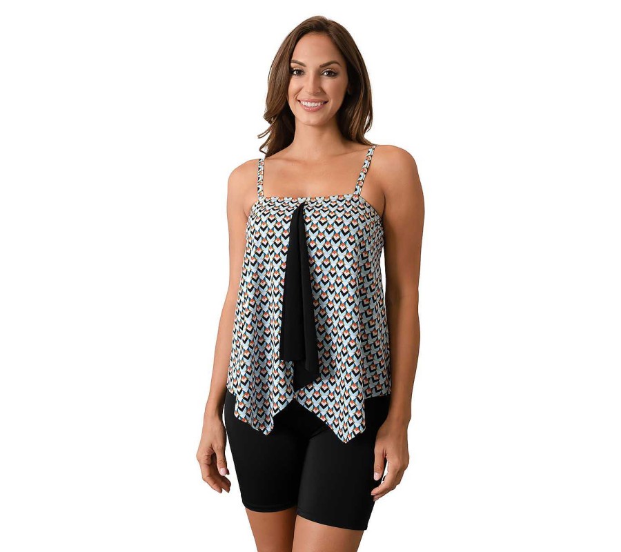 Siwmwear Fit4U Fit 4 Ur Tummy | Fit 4 Ur Tummy Bandeau Handkerchief Top Geomatic