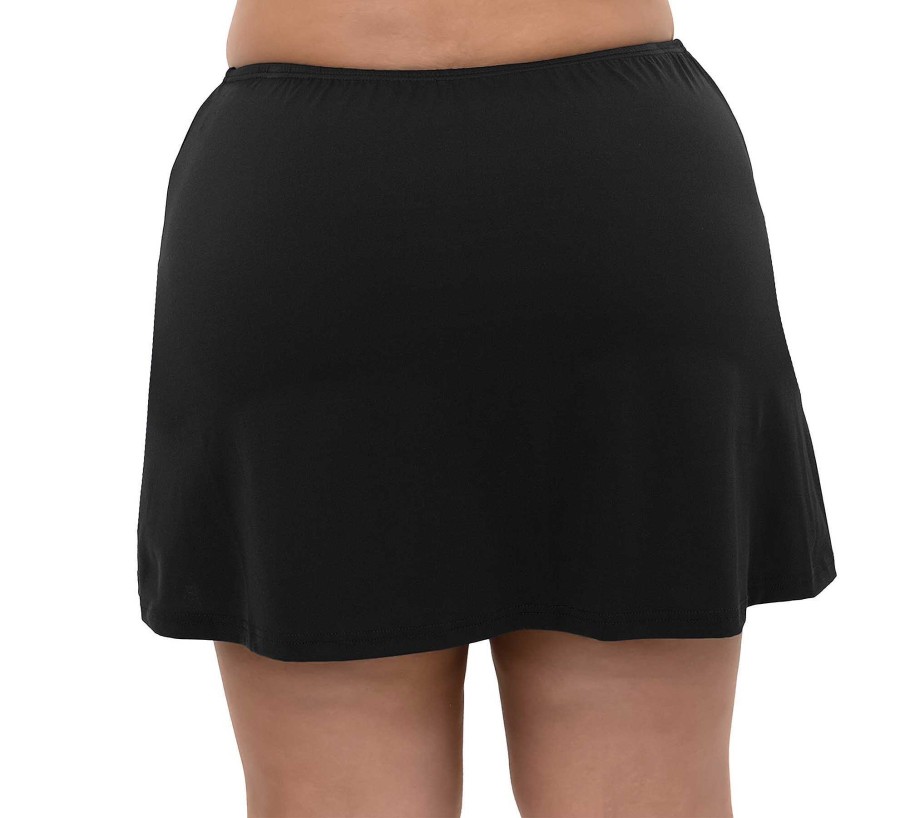 Siwmwear Fit4U Plus Size Bottoms | Fit 4 Ur Hips Solid Skirt W/ Slit