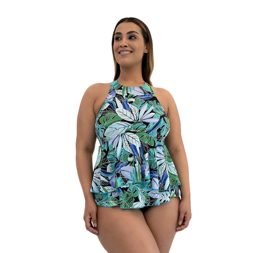 Siwmwear Fit4U Fit 4 Ur Hips Plus | Fit 4 Ur Hips Hi Neck 2 Tier Top Palms