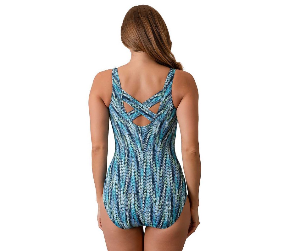 Siwmwear Fit4U Fit 4 Ur D'S & E'S | Fit 4 Ur D'S & E'S Square Neck Tank With X Back Lexi