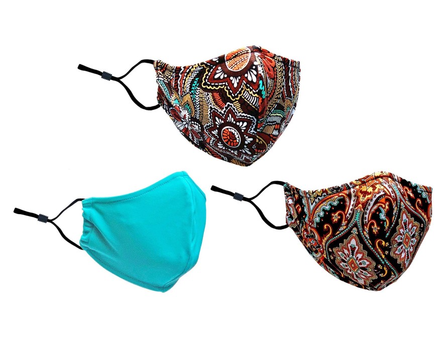 Accessories Fit4U | Adult Mask Print 3-Pack - Cayenne