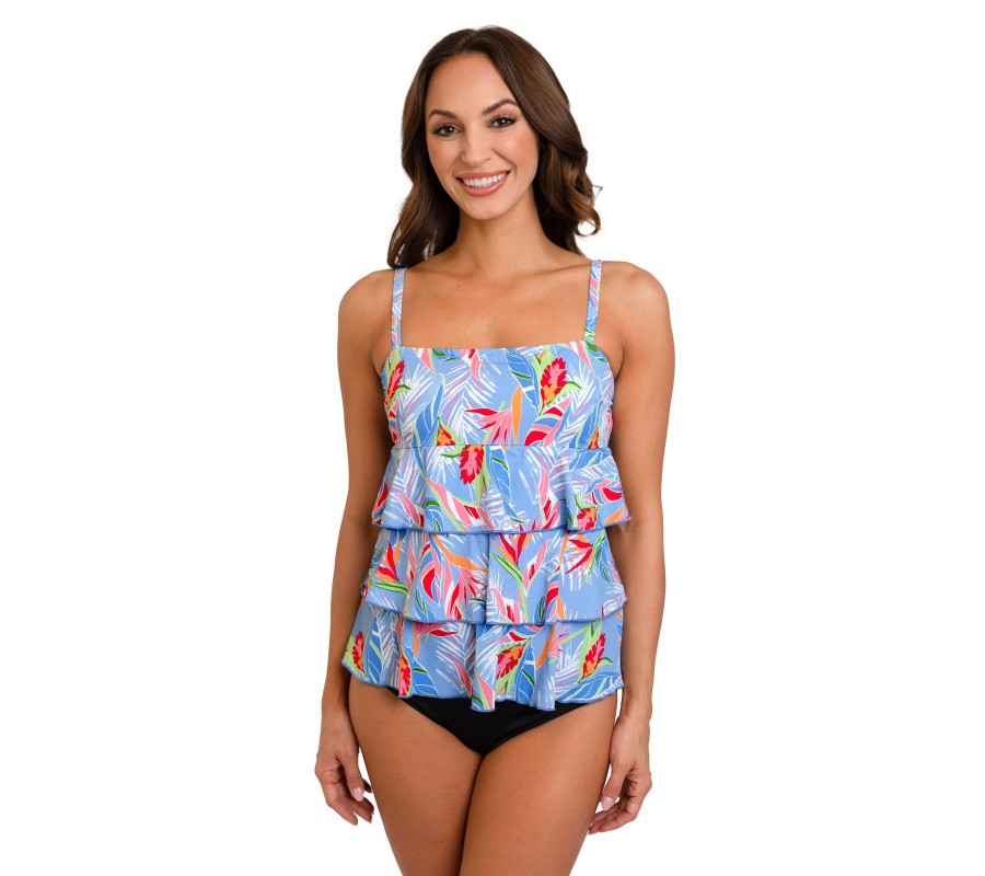 Siwmwear Fit4U Mastectomy | Fit 4 Ur Tummy Mastectomy 3 Tier Bandeau Top Dawn